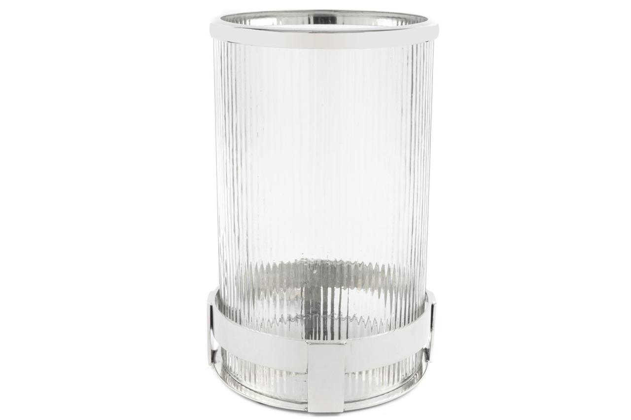 Gümüş Cam Mumluk 16x26cm