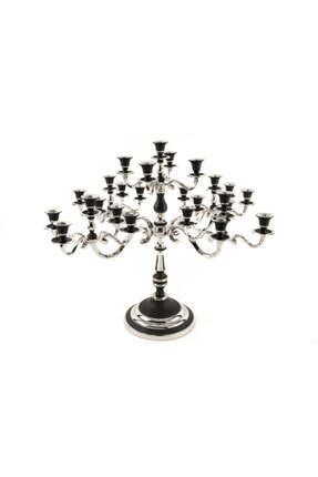 Siyah Gümüş Şamdan 59x60cm