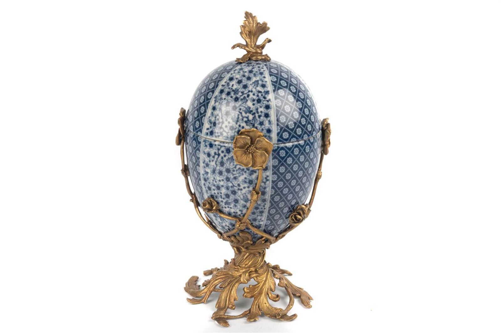 Blue Blanc Porselen Obje 20x36cm