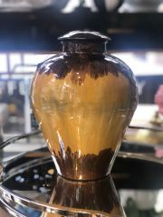 Kahverengi Metal Küp 30cm