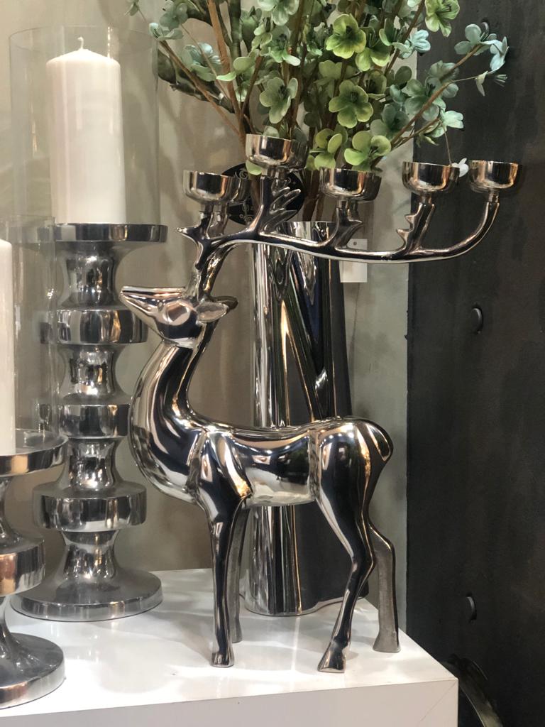 Metal Geyikli Mumluk