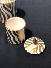 Zebra Desenli Silindir Küp Küçük