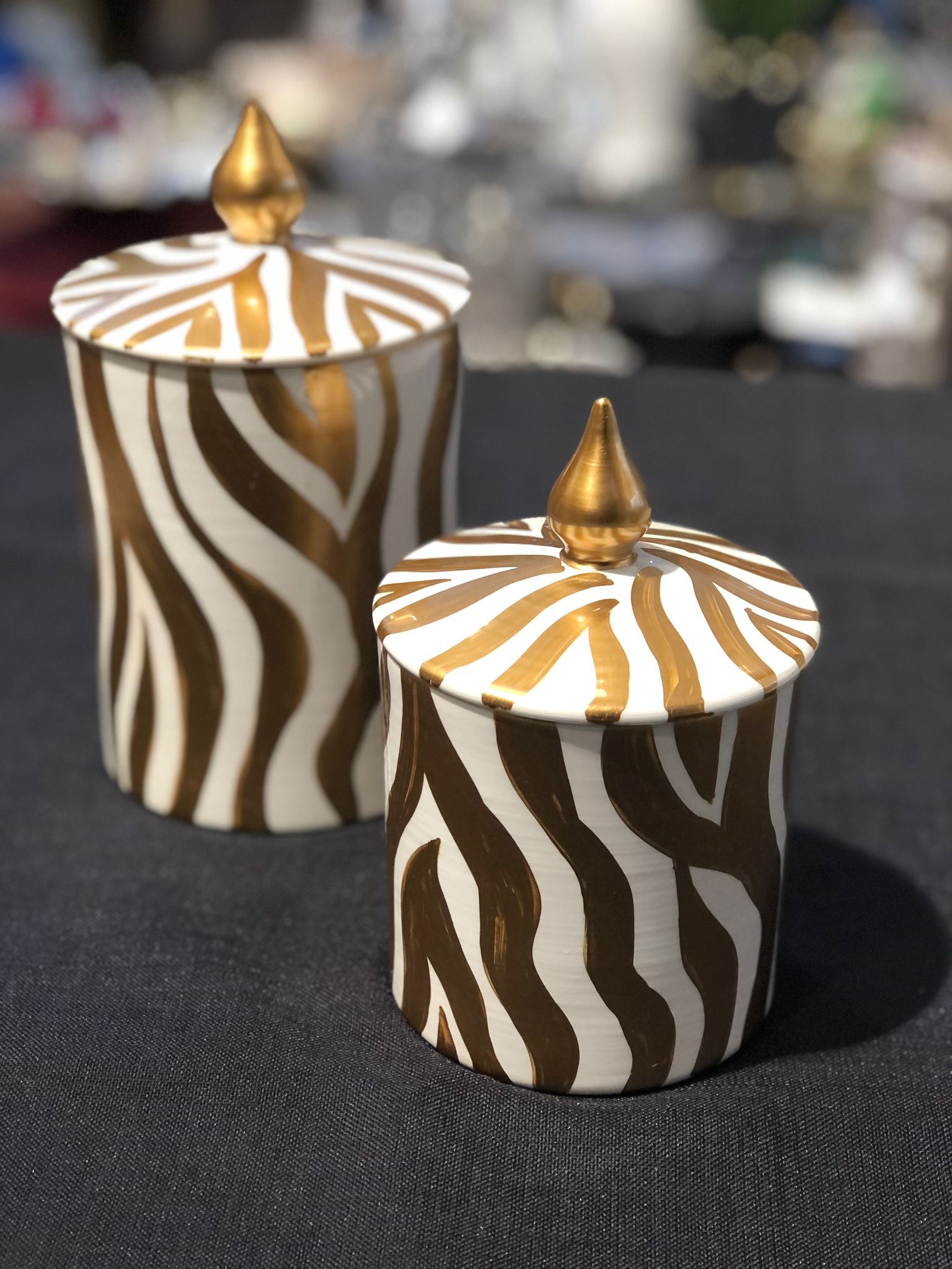 Zebra Desenli Silindir Küp Küçük