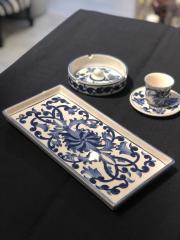 Blue Blanc Dikdörtgen Tepsi