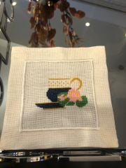 Lacivert Fincan Desenli Kokteyl Peçete