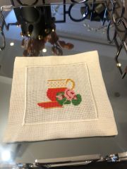 Kırmızı Fincan Desenli Kokteyl Peçete