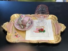 Pembe Fincan Desenli Kokteyl Peçete