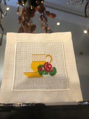 Sarı Fincan Desenli Kokteyl Peçete