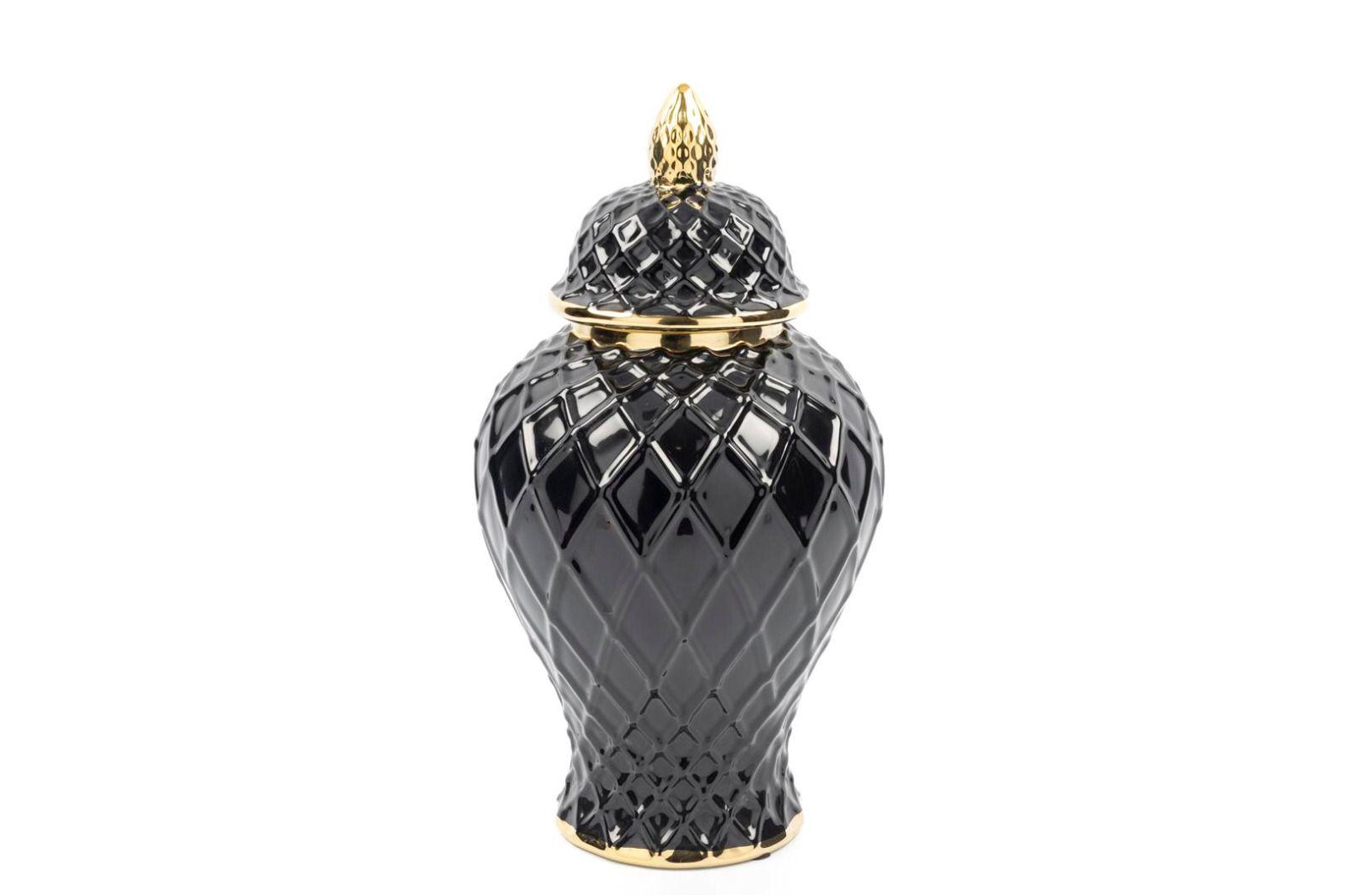 Siyah Gold Seramik Dokulu Küp 36cm