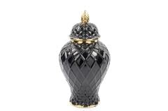 Siyah Gold Seramik Dokulu Küp 36cm