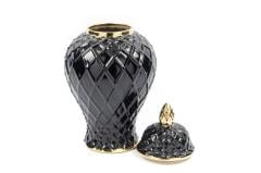 Siyah Gold Seramik Dokulu Küp 36cm