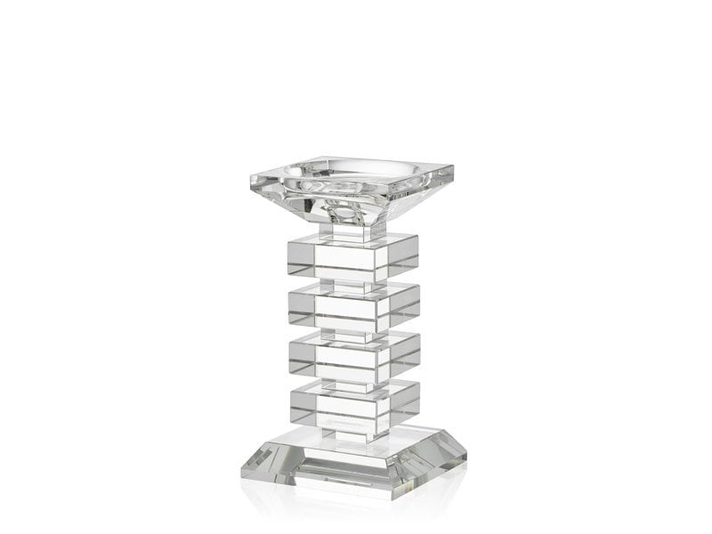 Pluton Şeffaf Mumluk 10X10X17.5 cm