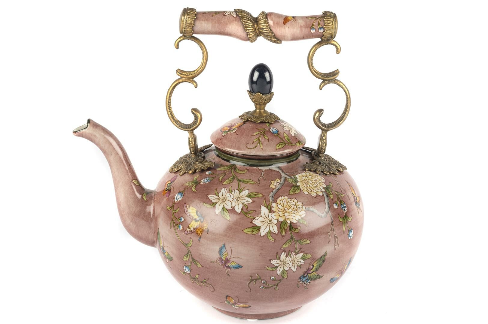 Pembe Pors Dekor Çaydanlık 26x28cm