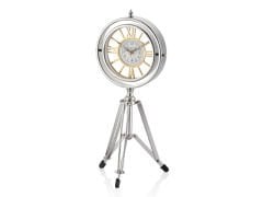Ny Ayaklı Sılver Dekoratif Saat 21X19X48 cm