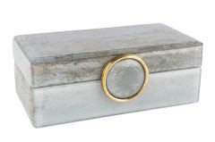 Gri Gold Cam Takı Kutusu 21x11x8cm