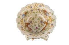 Bej Ayaklı Pors Dekor Kase 19x19x20cm