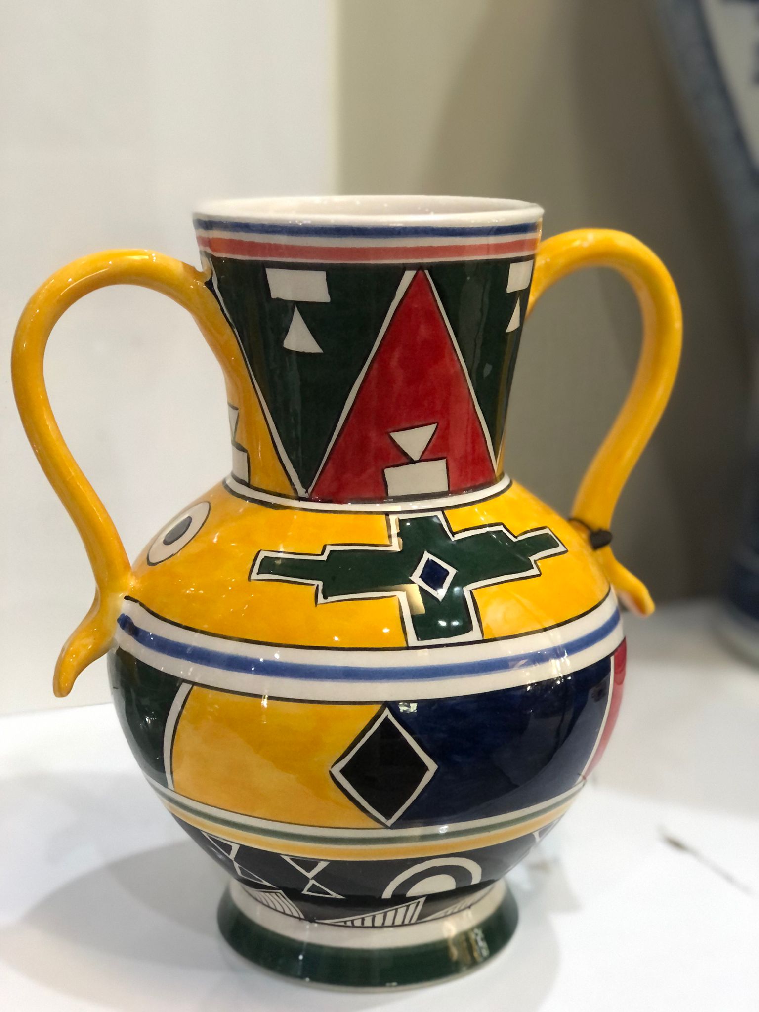 Etnik Desenli EL Vazo  25CM