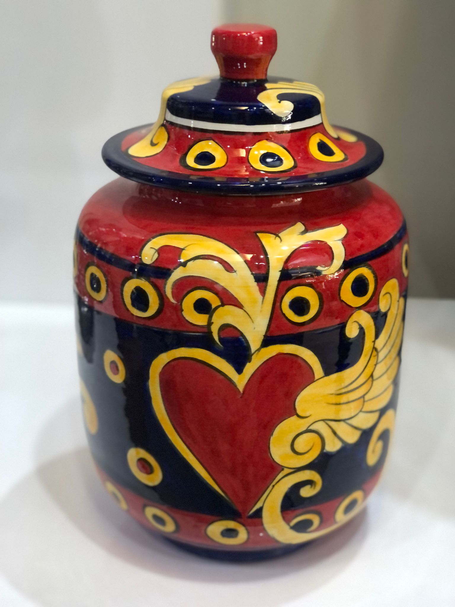 Desenli Bal Küp Sicilya Desen 20 cm.