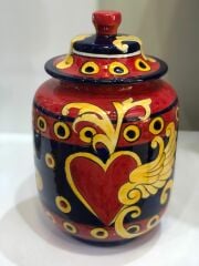 Desenli Bal Küp Sicilya Desen 20 cm.