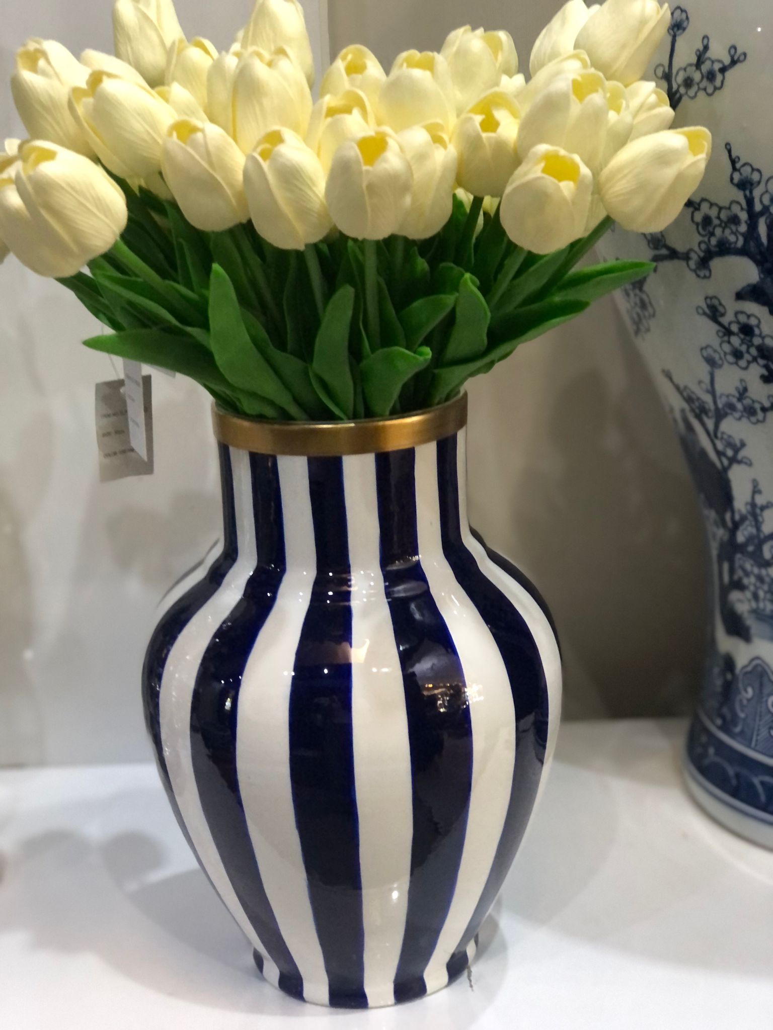 Pijama Desenli Vazo Kobalt 30 cm