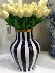 Pijama Desenli Vazo Kobalt 30 cm