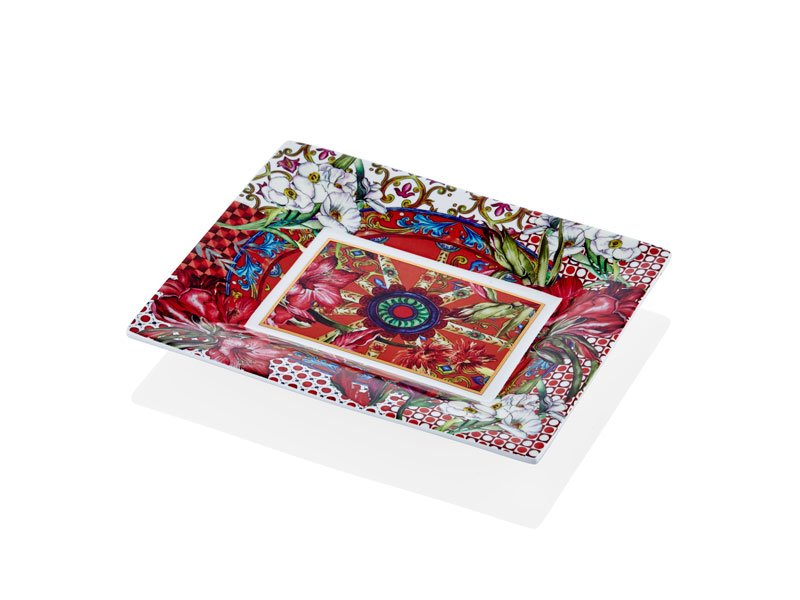 LILYUM DESENLI DIKDORTGEN TEPSI