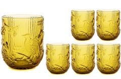 Amber Kuş Dekorlu 6lı Su Bardağı 8x10cm