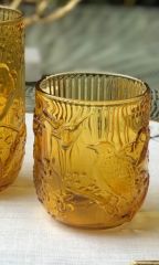 Amber Kuş Dekorlu 6lı Su Bardağı 8x10cm