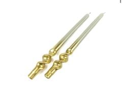 Gold Yeşil 2li Mum 30cm