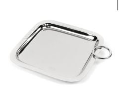 Gümüş Kare Tepsi 23x23x2cm