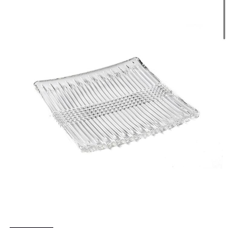 Kare 6lı Cam Tabak 17x17x2cm