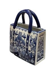 Blue Blanc Dekoratif Çanta Vazo