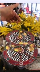 Summer Limonlu 2 Katlı Sunum Tabağı