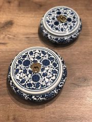 Blue Blanc Porselen Kapaklı Kutu 20x8 cm