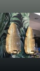 2li Yaprak Desenli Duvar Mumluğu