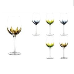 Yaprak Dek 6lı Beyaz Şarap Kadehi
