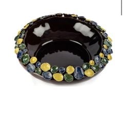 Kahve Çiçek Kab Kase 35x12cm