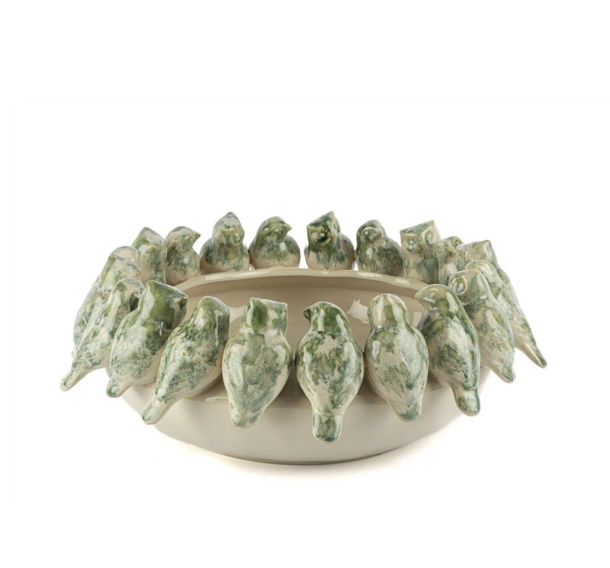 Krem Kuş Kab Kase 40x16cm