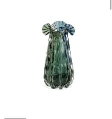 Yeşil Mavi Cam Vazo 18x40cm