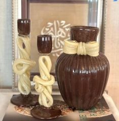 Velora Fiyonklu Cam Vazo 15x21cm