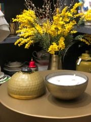 Green Gold Kapaklı Cam Mum Bergamot 12x13cm