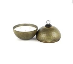 Green Gold Kapaklı Cam Mum Bergamot 12x13cm