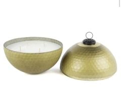 Green Gold Kapaklı Cam Mum Bergamot 18x19cm