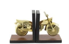 Gold Motorsiklet Kahve Kitap Tutucu 37x10x15cm