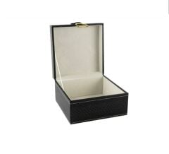 Siyah Gold Kulplu Deri Kutu 18x18x11cm