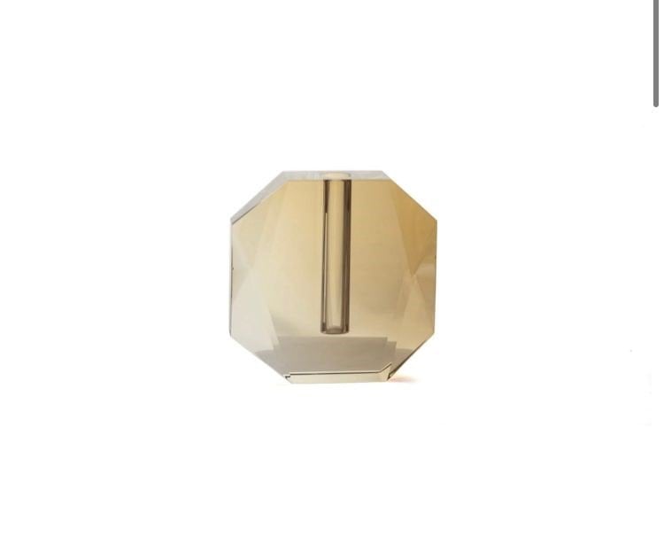 Kristal Amber Vazo 13x13cm