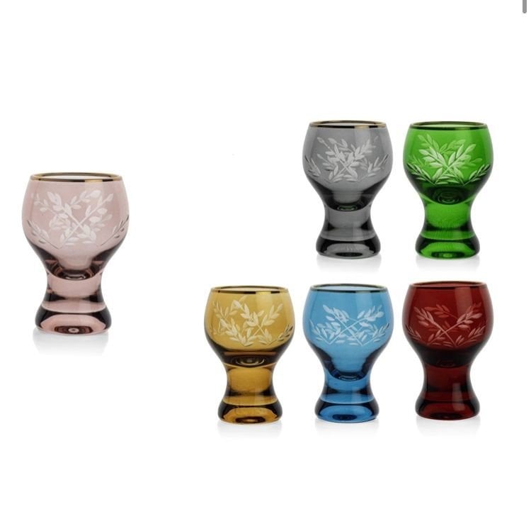 Molly 6lı Renkli Asorti Shot Bardak