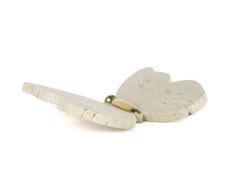 Krem Dekoratif Mermer Kelebek 25x21x5cm