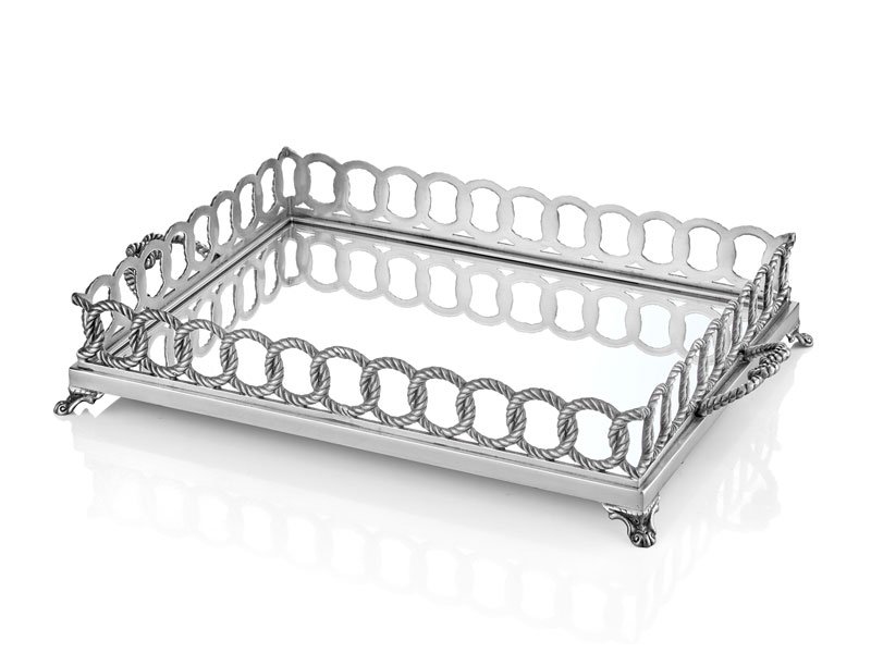 HALATLI KARE JARDENYER GUMUS RENK