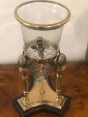 ZEUS KONIK CAMLI BRASS KUCUK BOY VAZO 23X23X45 (1)